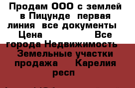 Продам ООО с землей в Пицунде, первая линия, все документы › Цена ­ 9 000 000 - Все города Недвижимость » Земельные участки продажа   . Карелия респ.